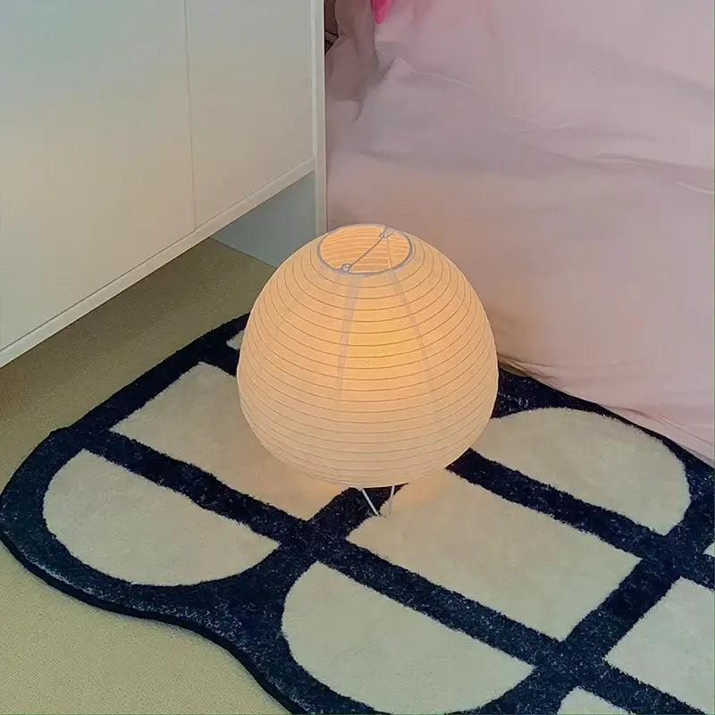 Wabi sabi white paper led table lamp bedroom lantern light