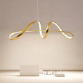 Modern gold plated twist pendant light dining room suspension lamp