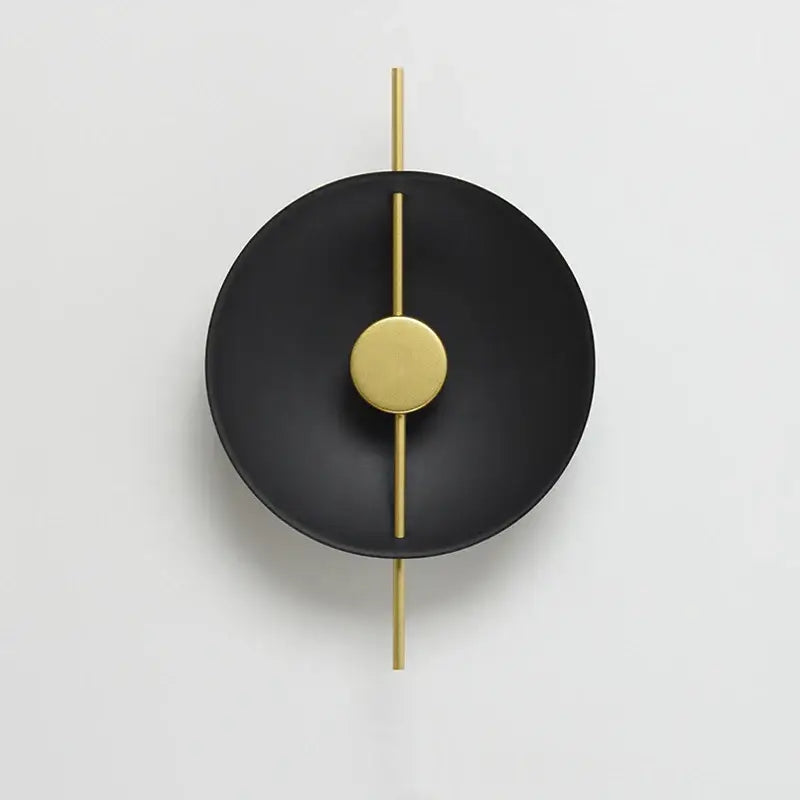 Minimalist matte gold and black modern wall sconce bedroom light