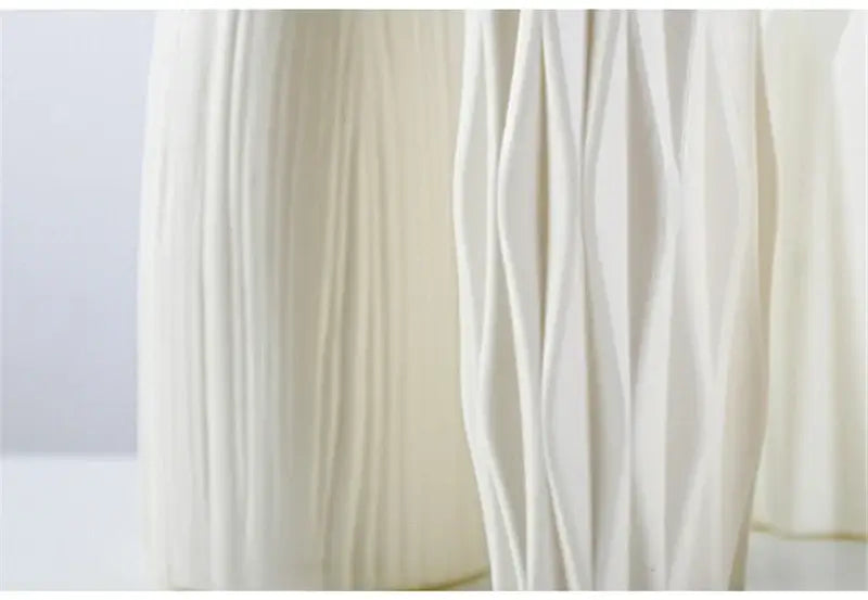 Geometric white nordic plastic vase living room floral decor