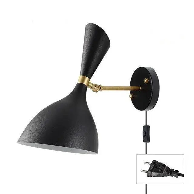 White and copper articulated wall sconce bedroom easy installation