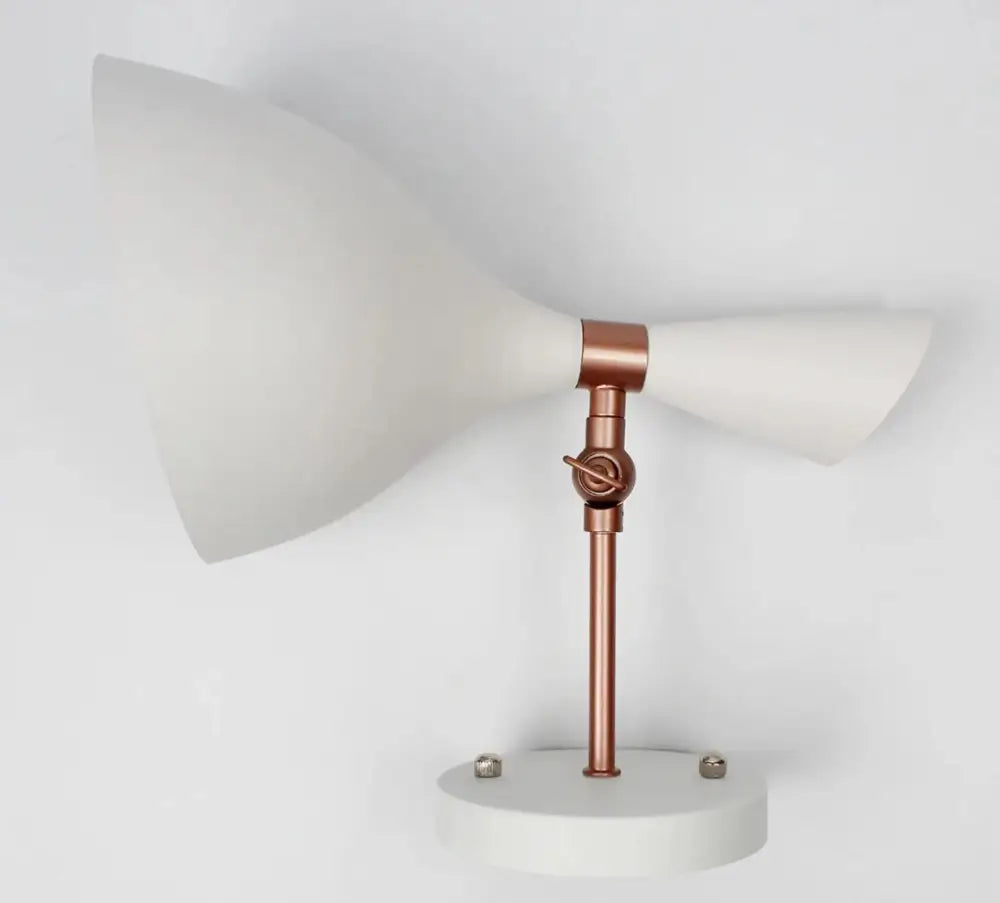 White and copper articulated wall sconce bedroom easy installation