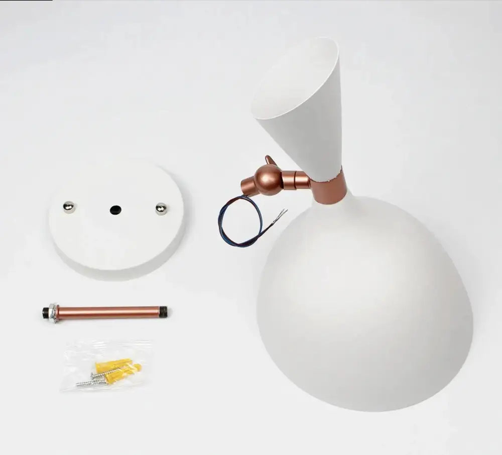 White and copper articulated wall sconce bedroom easy installation