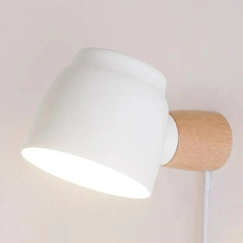 Modern gray quilted wall sconce bedroom plug-in wall light