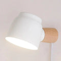 Modern gray quilted wall sconce bedroom plug-in wall light