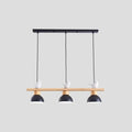 Nordic black & white 3-light wood pendant kitchen e26 e27 bulb base