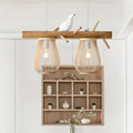 Nordic style pear-shaped bamboo pendant light for dining room