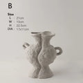 Nordic style ceramic flower pot set white living room vases
