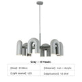 Modern gray eight u shape led ceiling chandelier living room