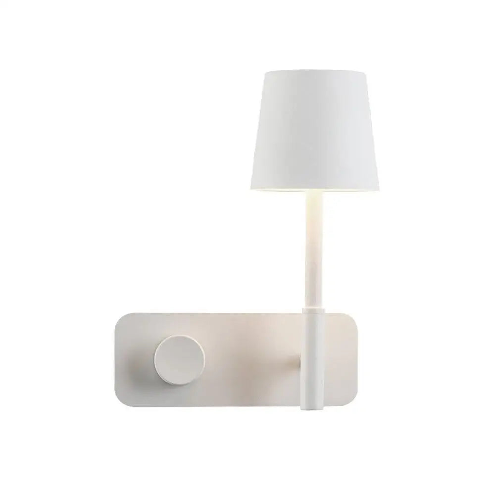 Minimalist white cylindrical nordic wall lights for bedroom