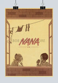 Vintage japan anime nana kraft poster bedroom wall art