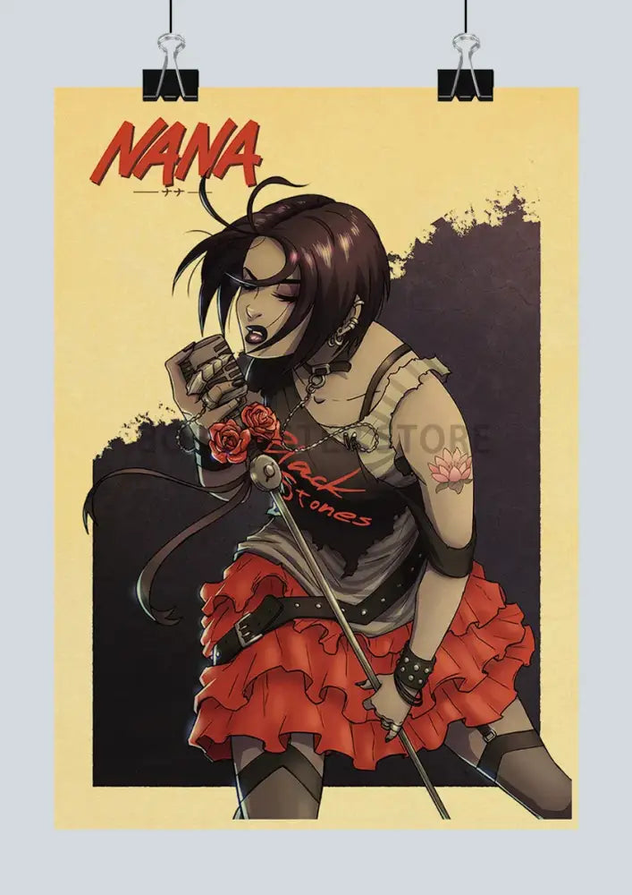 Nostalgic japan anime nana red & black stones poster bedroom art