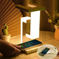 Modern geometric white & green novelty floating lamp bedroom wireless charger