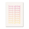Pastel danish wall art keep going pink & yellow bedroom print