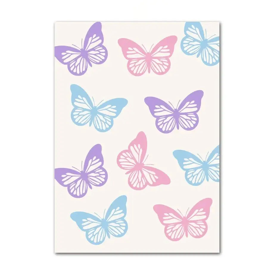 Pastel pink & peach flower canvas wall art for bedroom decor