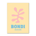 Pastel yellow smiley flower wall art bedroom bondi poster