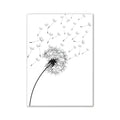 Pink aesthetic dandelion wall art bedroom decor