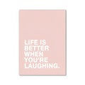 Modern pink aesthetic wall art laughing print bedroom decor