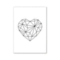 Minimalist pink aesthetic wall art – bedroom heart print on canvas