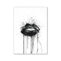 Pink black lips splatter aesthetic art prints bedroom wall art