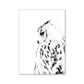 Monochrome snowy owl wall art pink aesthetic bedroom decor