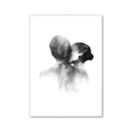 Pink aesthetic black & white wall art – girl bedroom embrace art print
