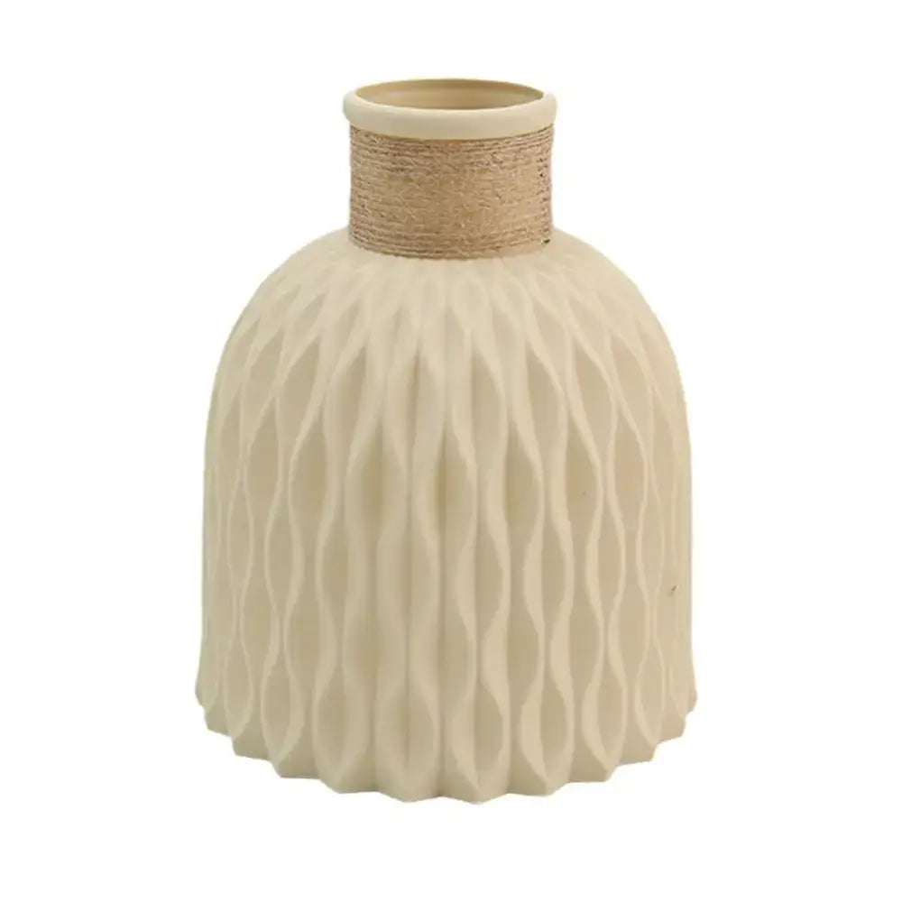 Textured pastel ceramic flower arrangement vase set living room decor