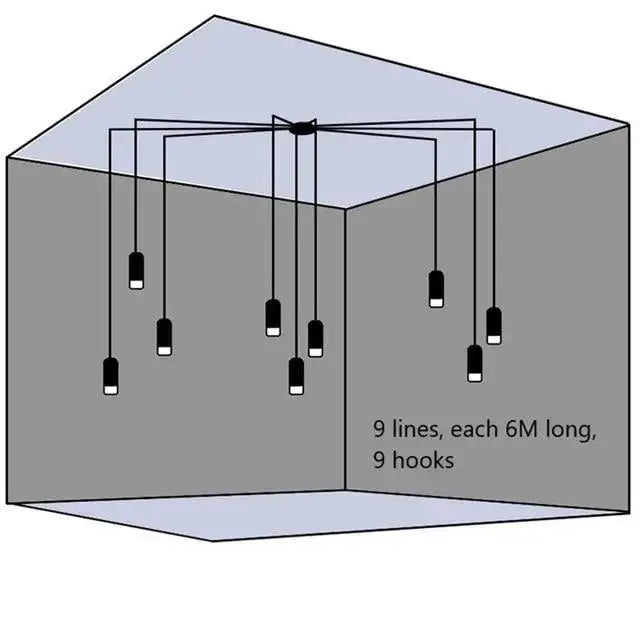 Modern black plug-in hanging lights bedroom cylindrical pendants