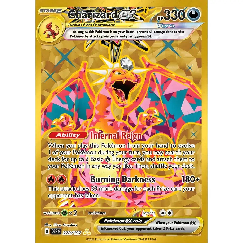 Framed japanese anime charizard metallic foil art for bedroom wall