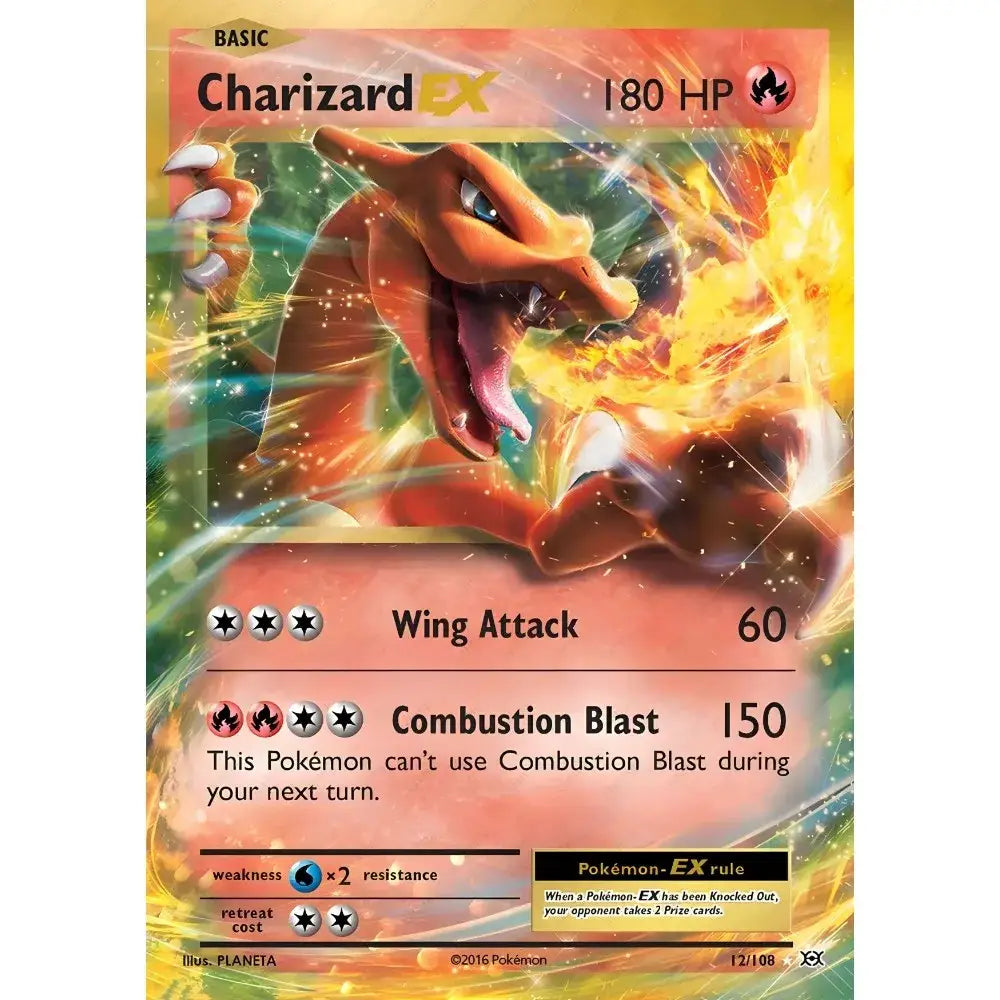 Framed japanese anime charizard metallic foil art for bedroom wall