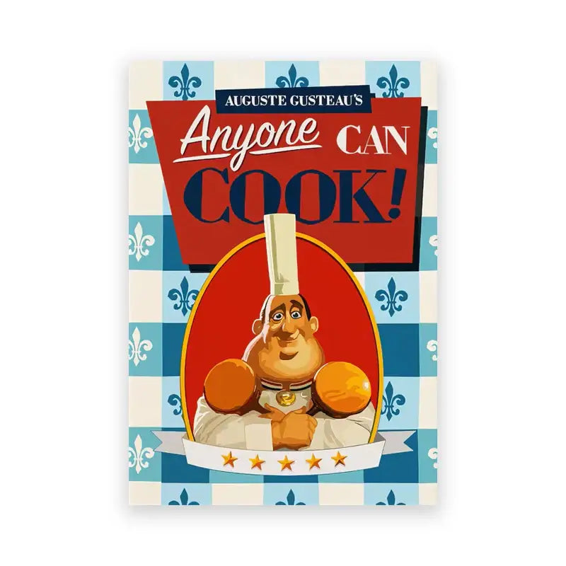 Minimalist ratatouille cartoon art print set of 4 kitchen decor