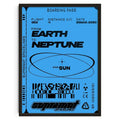 Retro blue earth to neptune canvas print living room home decor