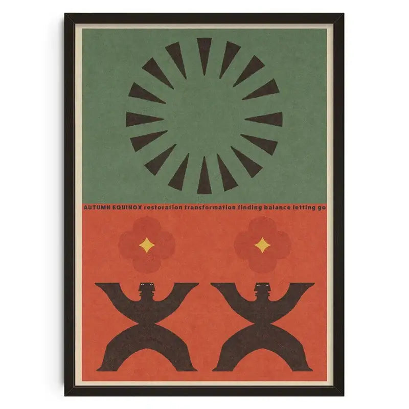 Retro pink & red cerberus abstract canvas print bedroom wall art