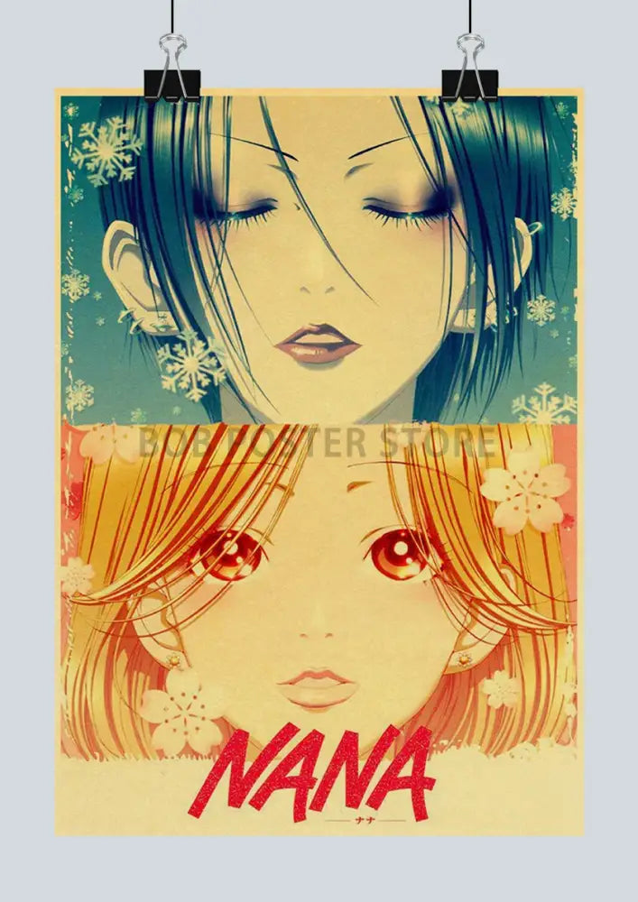 Retro anime nana kraft paper poster bedroom wall art