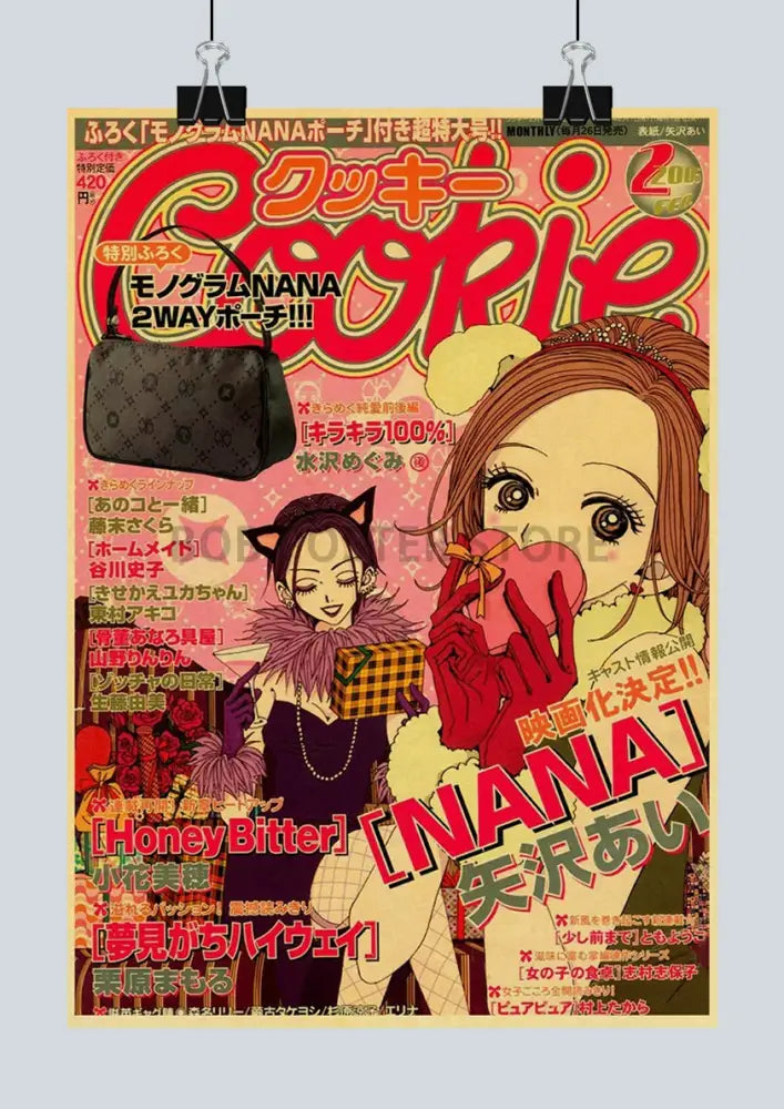 Retro anime nana kraft paper poster bedroom wall decor