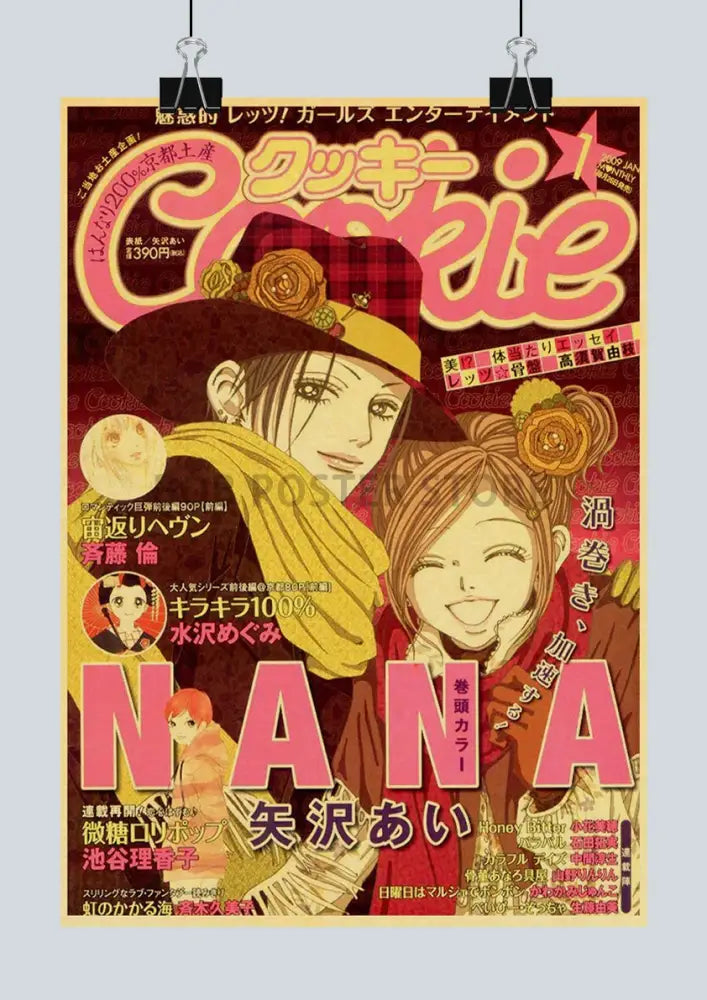 Retro anime nana kraft paper poster bedroom wall decor