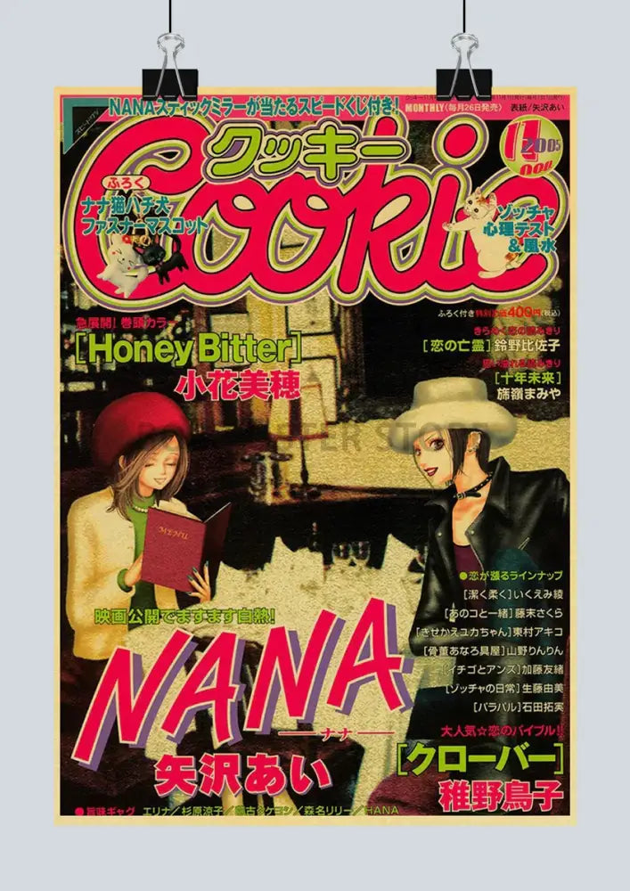 Retro anime nana kraft paper poster bedroom wall decor