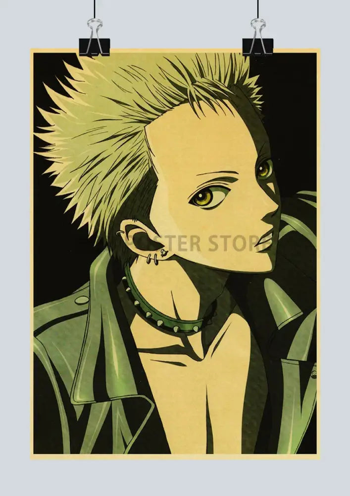 Retro anime nana kraft paper poster bedroom wall decor