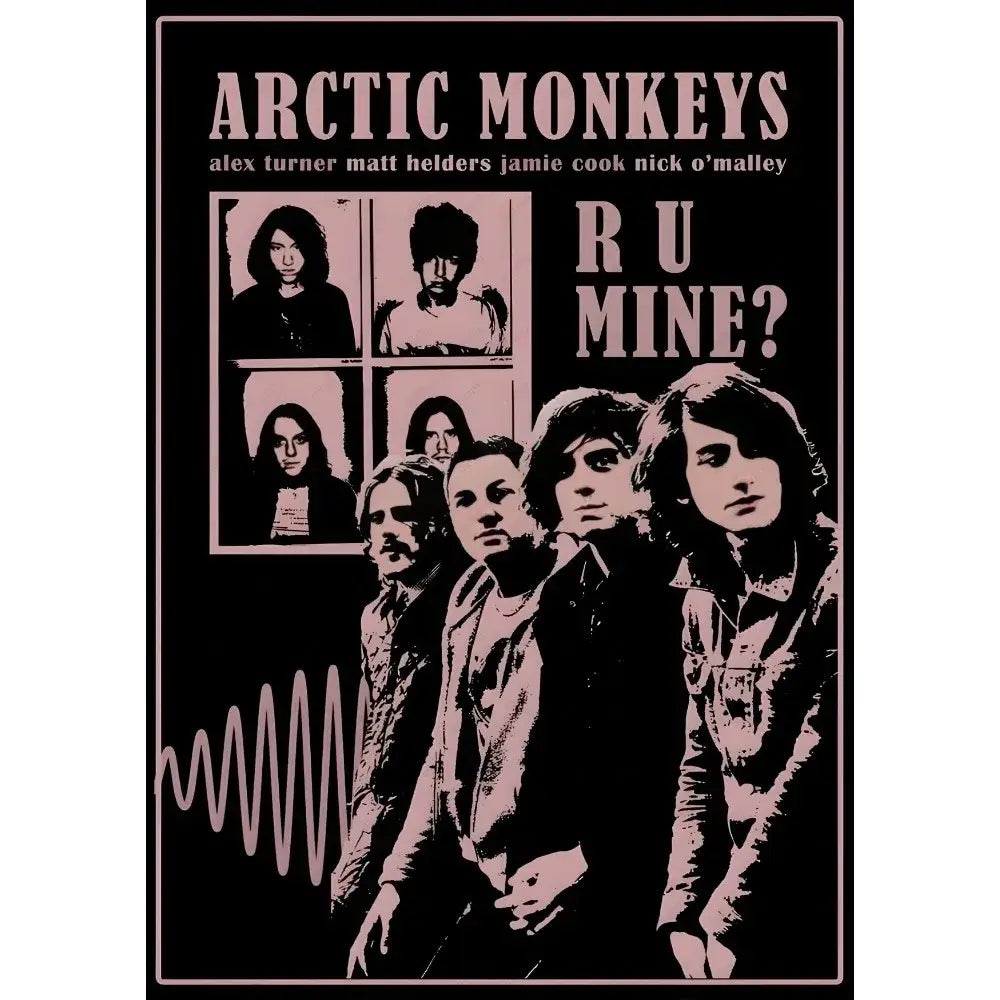 Retro arctic monkeys wall art set – bedroom vintage music posters