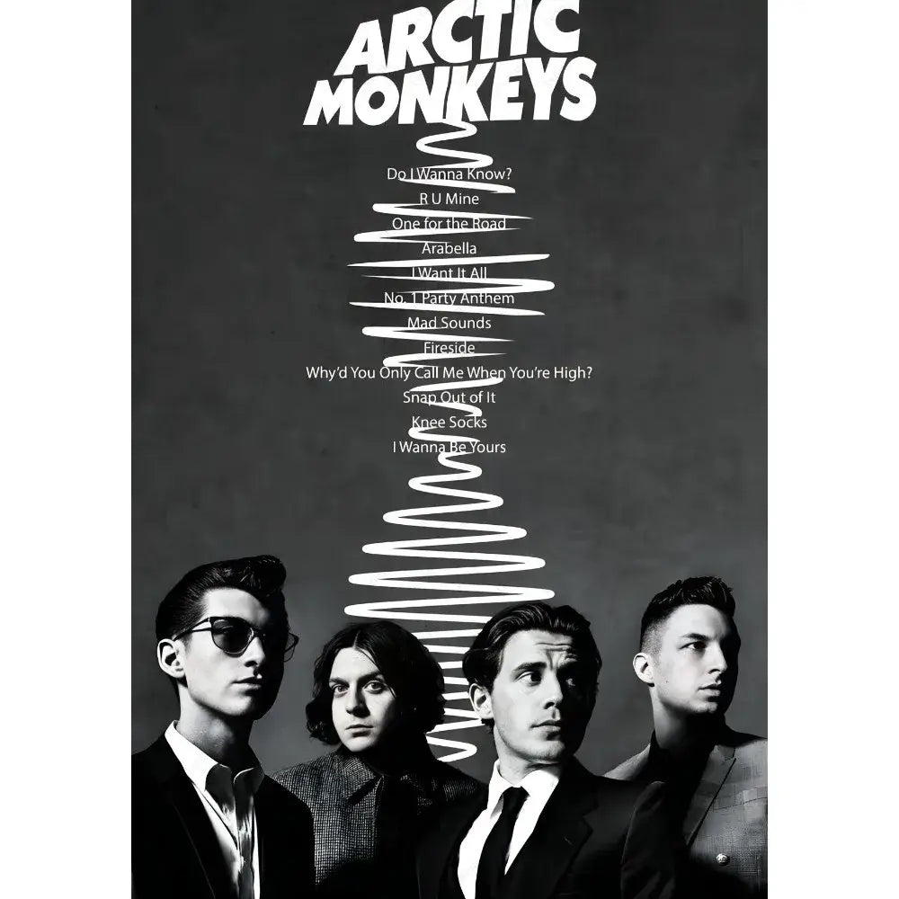 Retro arctic monkeys wall art set – bedroom vintage music posters