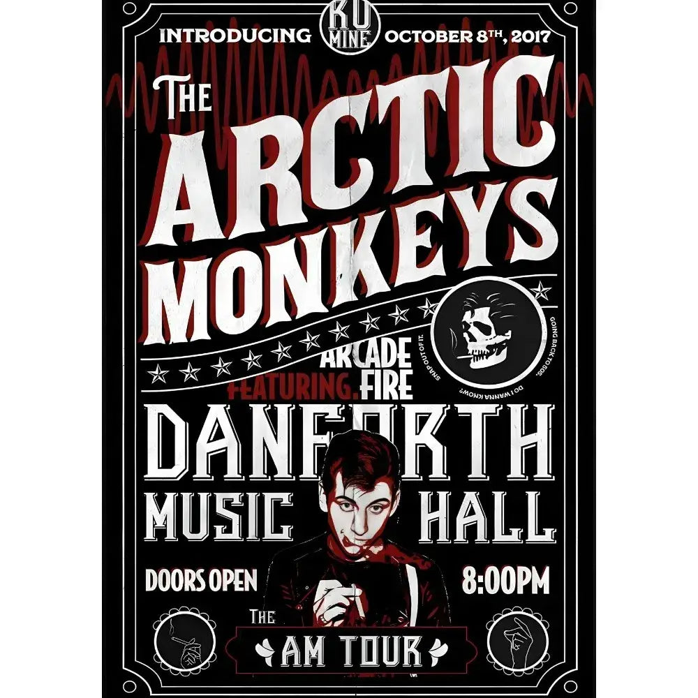Retro arctic monkeys wall art set – bedroom vintage music posters