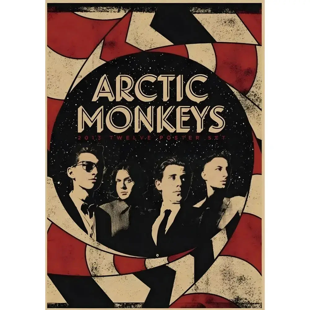 Retro arctic monkeys wall art set – bedroom vintage music posters