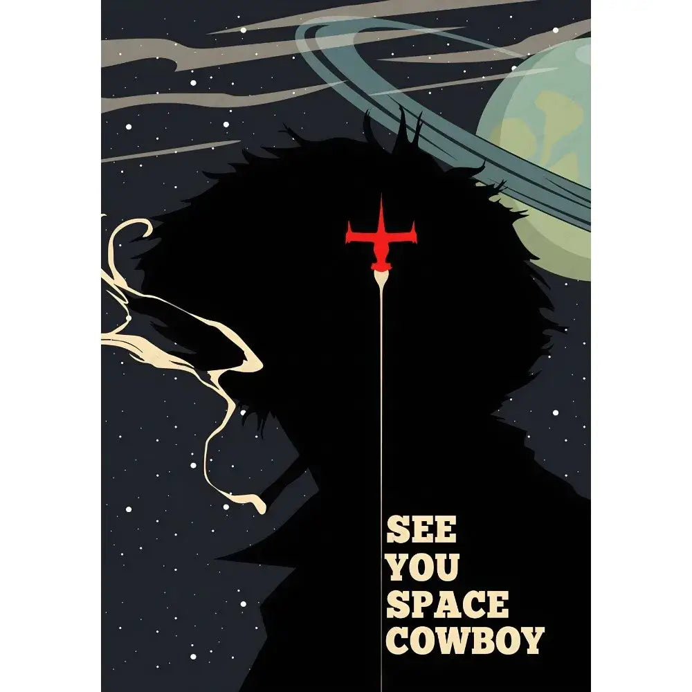 Retro framed cowboy bebop anime poster set for bedroom decor