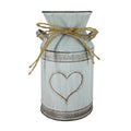 Rustic white heart metal vase holder wedding garden decor