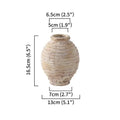 Retro handmade textured white clay vase living room home decor