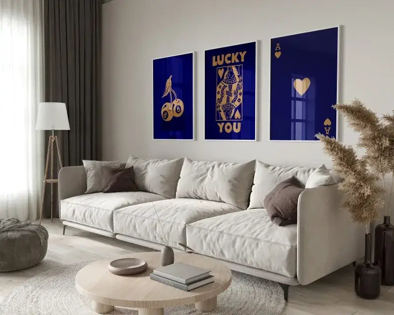 Minimalist beige retro wall art posters set for bedroom decor