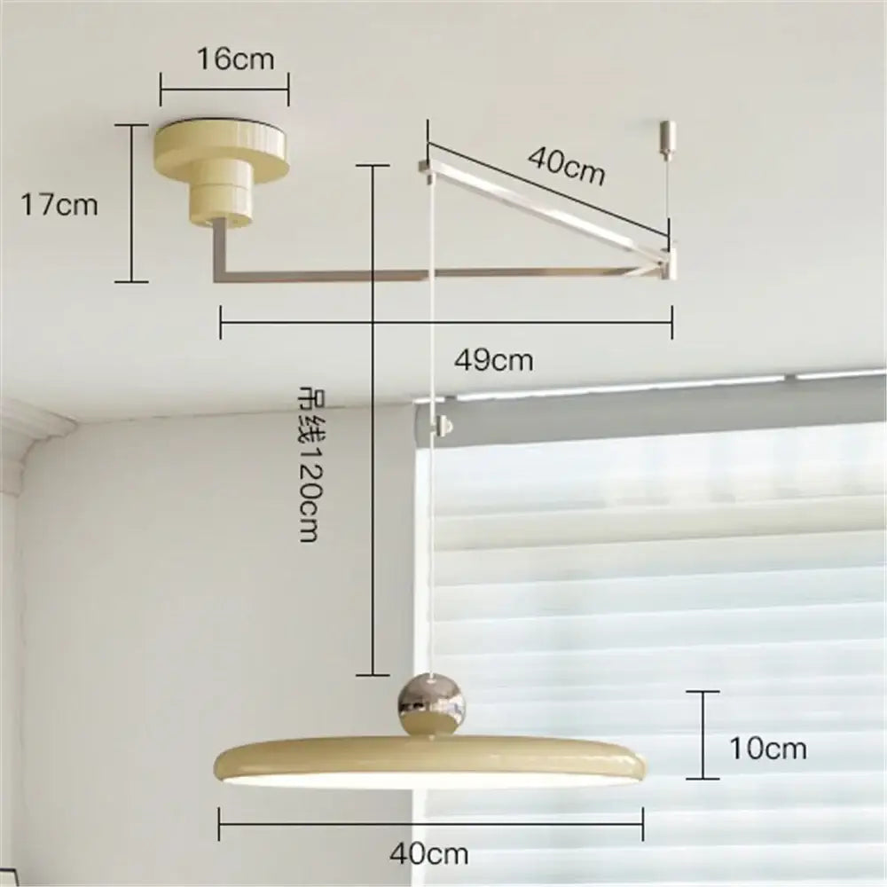 Modern red rotatable led pendant light – kitchen adjustable arm