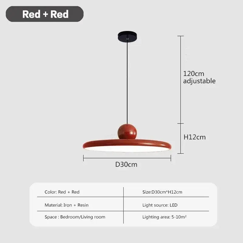 Modern red rotatable led pendant light – kitchen adjustable arm