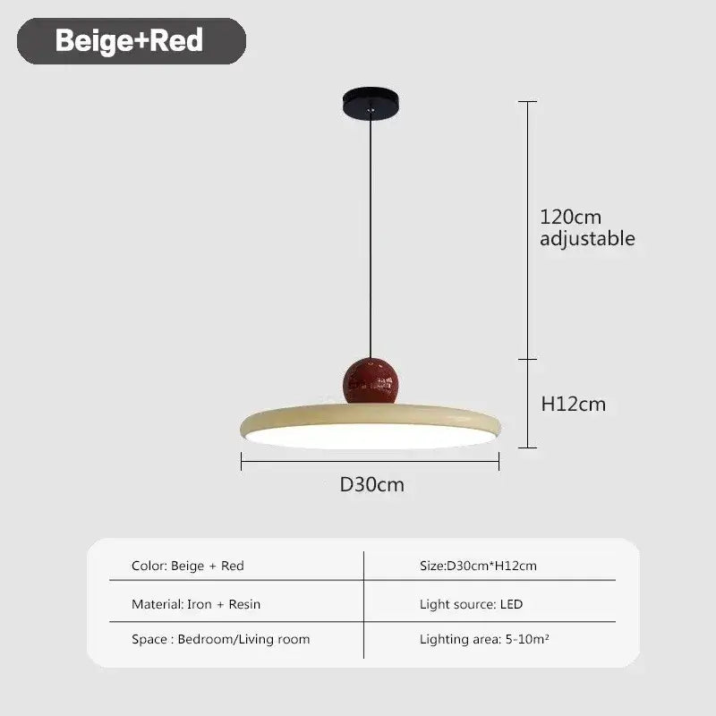 Modern red rotatable led pendant light – kitchen adjustable arm