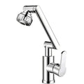 Modern matte black rotating dual-mode faucet kitchen mechanical arm